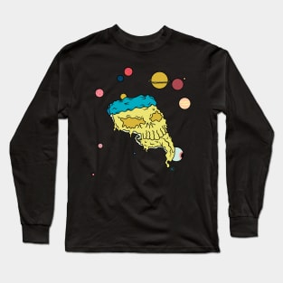 Planet Pizza Face Long Sleeve T-Shirt